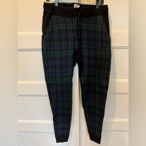 J.Crew boiled merino wool Black Watch jogger pant